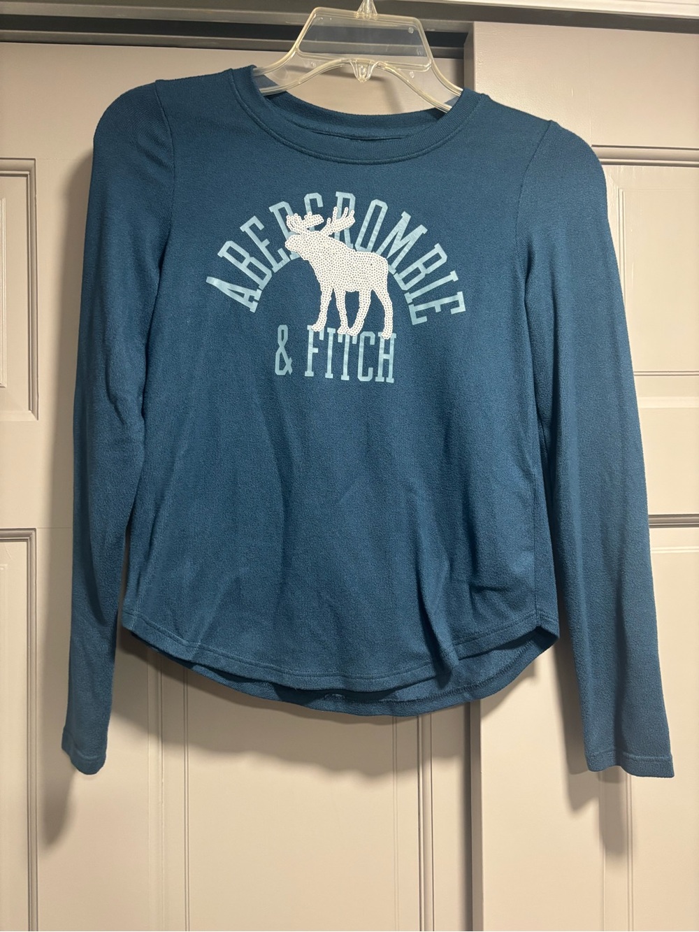 Abercrombie & Fitch Teal Blue Long-Sleeve Logo Tee